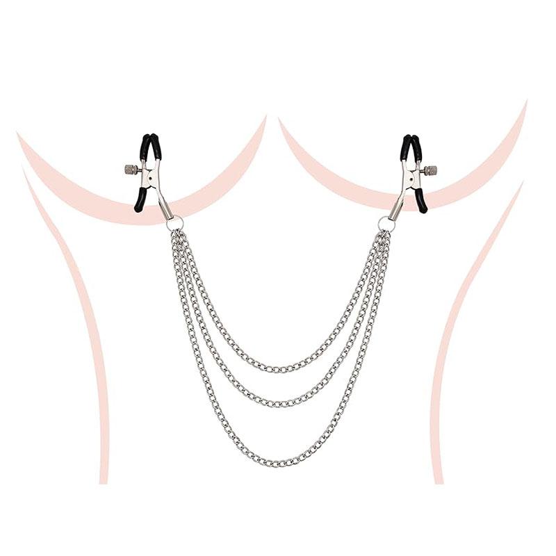 Nipple Clamps Couples Adjustable Clamps Chains Stimulates Women BDSM Sex Toys Bondage Gear Accessories Sex Restraints Adult Toys