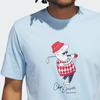 adidas Golf Classic Chip Graphic Круглый вырез Хлопок Мода Универсальный Дышащий Футболка с коротким рукавом Мужские топы Небесно-голубой JJ4201