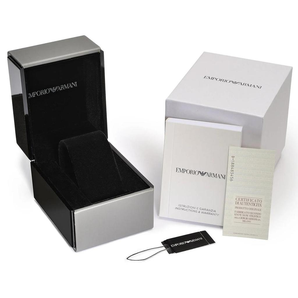 Emporio Armani AR2447 men's watch black strap black dial 43mm + box