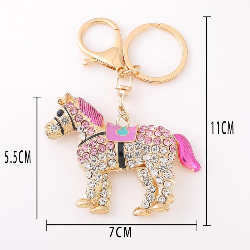 1 шт. Брелок-подвеска для ключей с животным лошадью, милый брелок со знаком зодиака лошади, DIY украшение, креативный маленький подарок