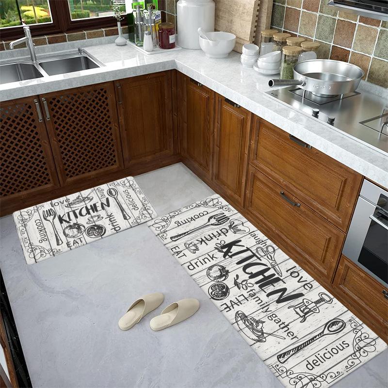 1/2 шт. Столовые приборы Кухонный коврик для пола Коврик для входной двери Кухонный длинный ковер Домашний декор Коврик для пола балкона Коридор Коврик для прачечной Нескользящий ковер