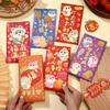 6pcs Traditional New Year Money Bag Blessing Money Packet Lucky Red Pocket  Celebration Party