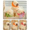 Strawberry Hat Persimmon Capybara Plush Pendant Keychain Backpack Decoration