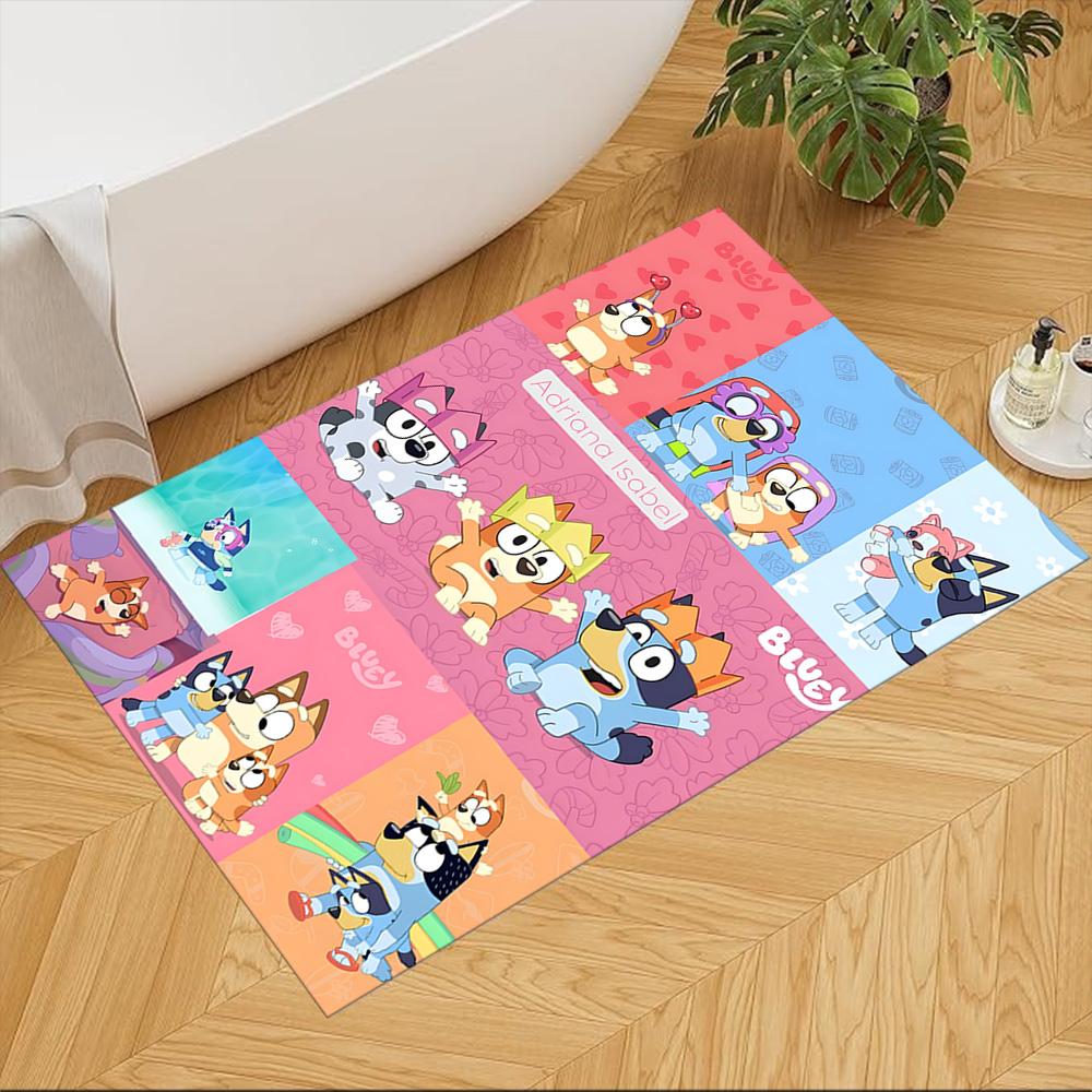 Bluey Carpet Suitable for Entryway Decorate room Hallway Dormitory Antislip Carpet Anime Office Decor Wedding Party Gift