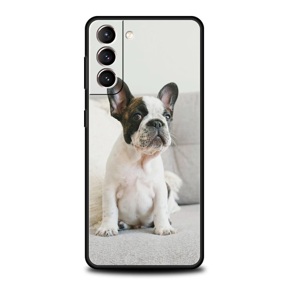 Чехол для телефона с изображением французского бульдога для Samsung Galaxy S25 Edge S24 S23 S22 Ultra S20 S21 FE 5G S10 S9 Plus S10E Мягкая крышка