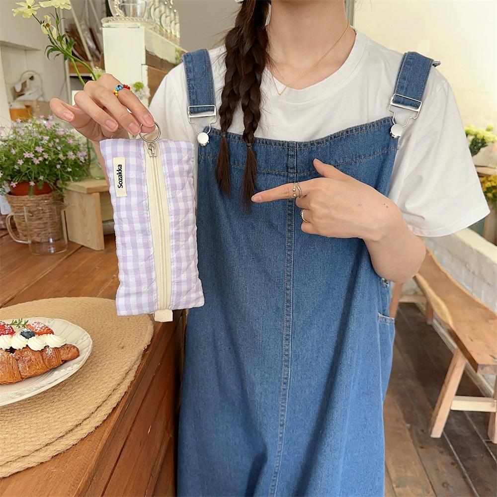 Korean Style Sewing Pencil Case Large Capacity Stationary Cloth Box  Students