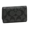 COACH Key Case PVC Key Pouch Women's Black (Unisex) Key Pouches 78675 QBO4G