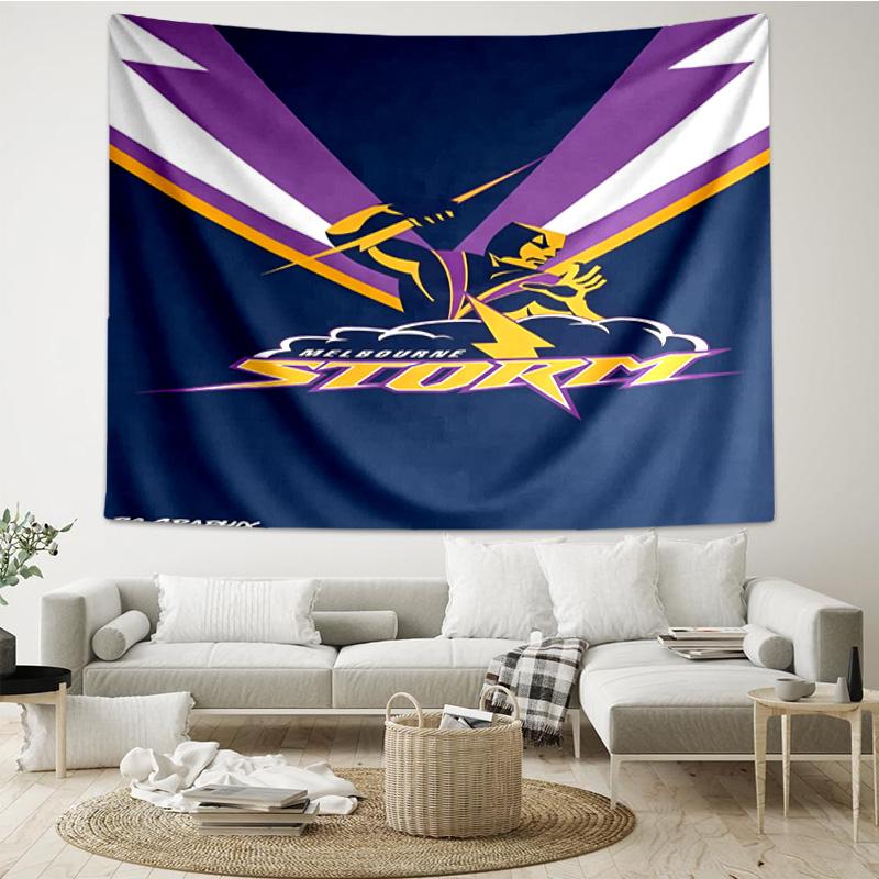 Melbourne Storm Team Tapestry Room Decoration Wall Hanging for Living Room Bedroom, dormitory, Birthday and Christmas gifts
