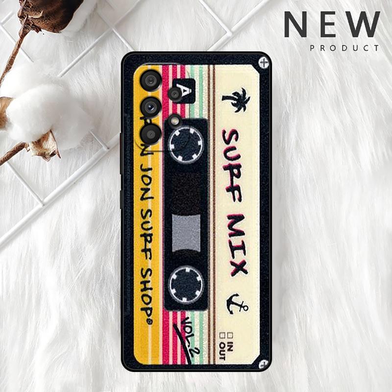 Чехол-аудиокассета Mixtape Vintage Magnetic Tape Cassette для Samsung Galaxy A54 A52 A14 5G A53 A12 A13 A71 A23 A34 A33 A21s