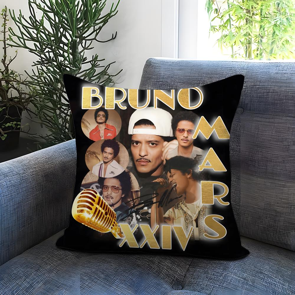 Popular Bbruno Marses Cushion Cover Comfortable Reversible Pillow Cover Ideal for Car Sofa Bedroom Beyond