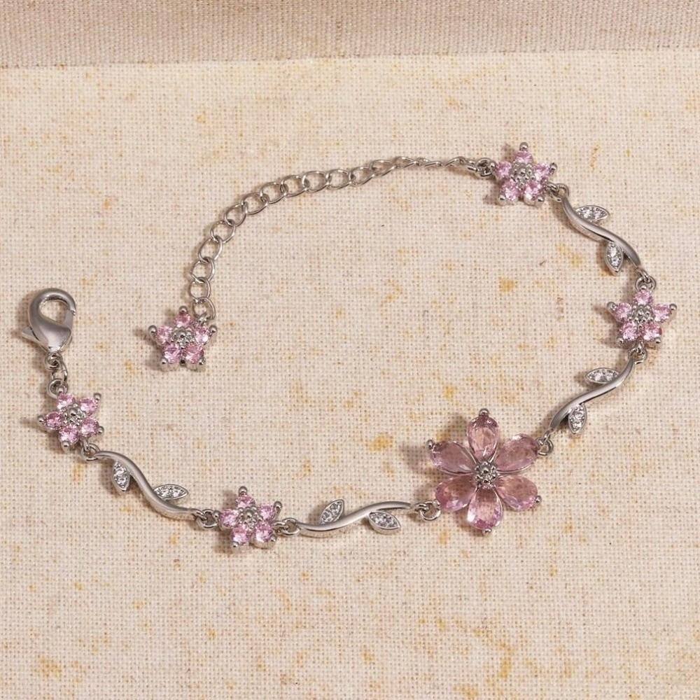 Y2K Chain Bracelet Multicolor Women's Bracelet Sweet Flowers Bracelet