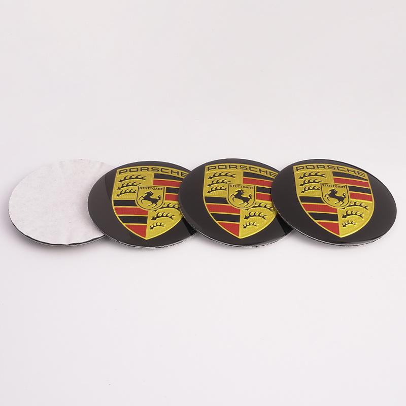 blbn4 4pcs 56MM For Porsche Panamera Macan Boxster Cayman Cayenne 911 718 Car Wheel Center Hub Cap Badge Logo Sticker Accessories