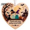 Coastal Friendship Gift Sea Glass Heart Shape Hanging Ornament, Decorative Seaside Style Ornament Beach Theme Decoration for Weddings Birthdays