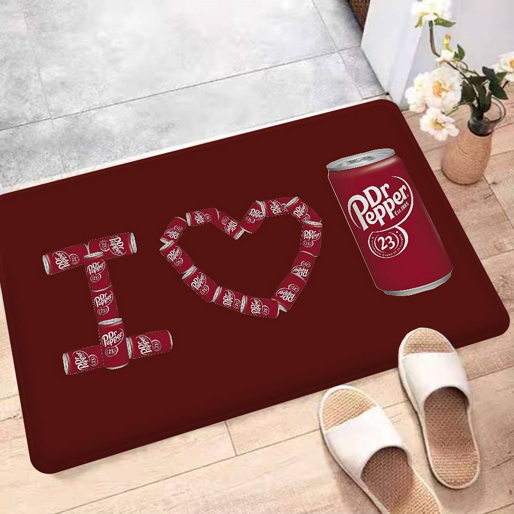 D-Dr Peppers Logo Floor Mat Rectangle Anti-slip Home Soft Badmat Front Door Indoor Outdoor Mat Welcome Doormat