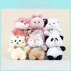 Ultra Soft Cartoon Animal Plush Toys Keychain Featuring Tiger Duck Monkey Styles
