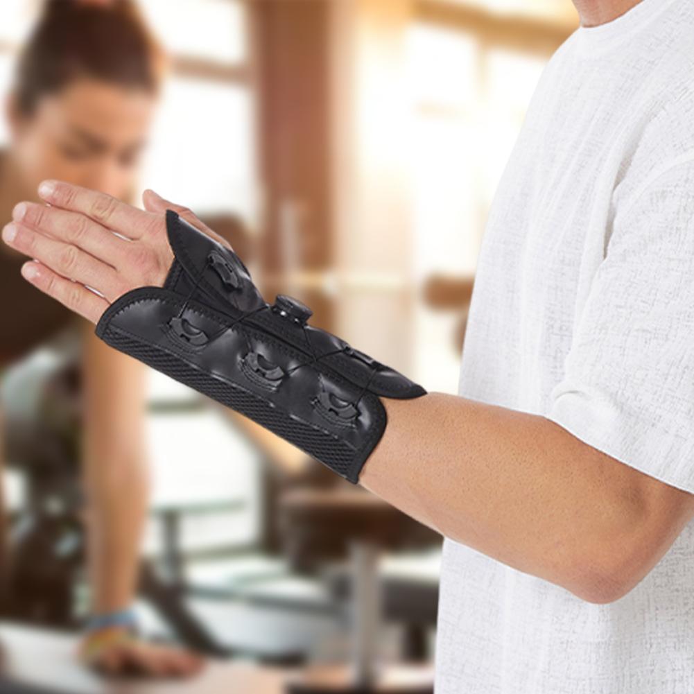 Регулируемый бандаж на запястье с поворотной ручкой, поддержка запястья, съемная стальная пластина, обертывание запястья, регулируемое при тендините, артрите, растяжениях