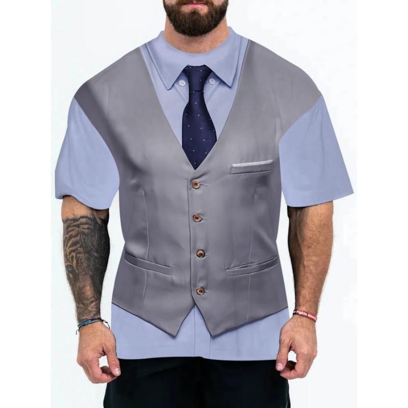 3D T-shirt Men's Fashion Hip Hop O-neck Short Sleeved Top Abstract Harajuku Men's T-shirt