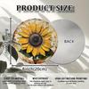 Винтажный металлический настенный декор в виде венка из подсолнухов - Водонепроницаемый, прочный и простой в установке алюминий, украшение с предварительно просверленными отверстиями
