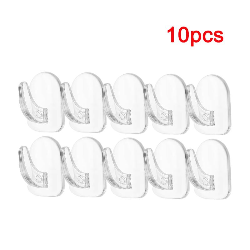 Transparent Strong Adhesive Mini Hook for Kitchen Door Bathroom Mirror Cabinet Jewelry Storage Non-Marking No Punching Required