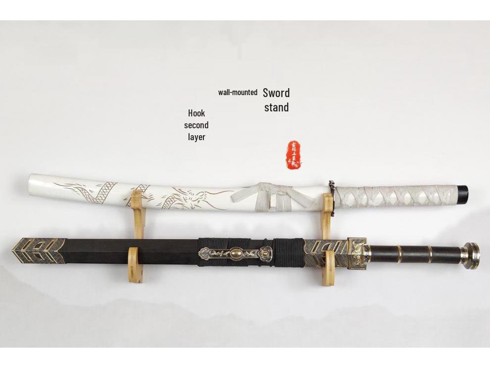 Регулируемая настенная стойка для мечей, ножей и музыкальных инструментов