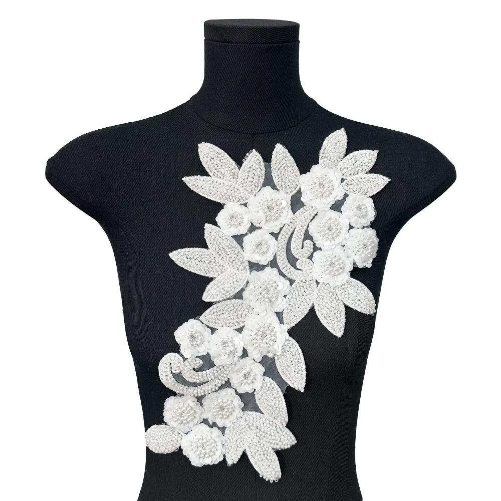 Three Dimensional Flowers Flower Embroidered Patches Sequin Patch Repair Women Clothes