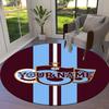 Soccer Emblem Custom Name Round Area Rug Carpet Rug For Living Room Bedroom Sofa Playroom Decor Nonslip Floor Mat