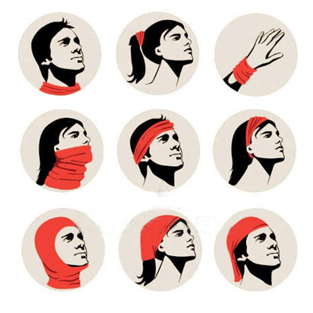 Мука Шарф-бандана бесшовный для лица однотонный для пыли для улицы 25,5 см x 48 см, желтый