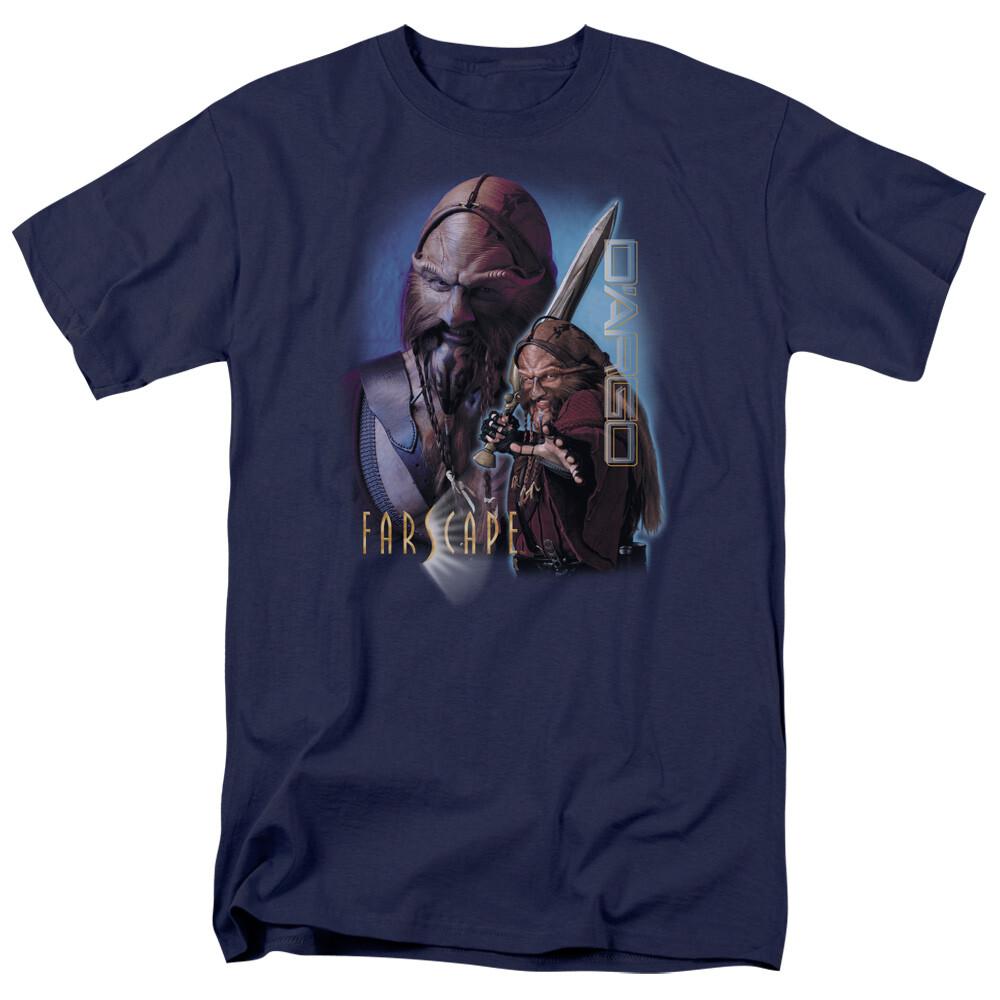 26 Футболка Farscape Dargo Мужская Лицензия Ka D'Argo Классическое Научно-фантастическое ТВ-шоу Футболка Темно-синяя Унисекс Футболка