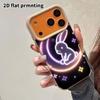 Phone Case: 2D flat lambskin suitable for iPhone 18 17 16 15 14 13 Pro film protective case, neon little rabbit, Christmas and Halloween gift