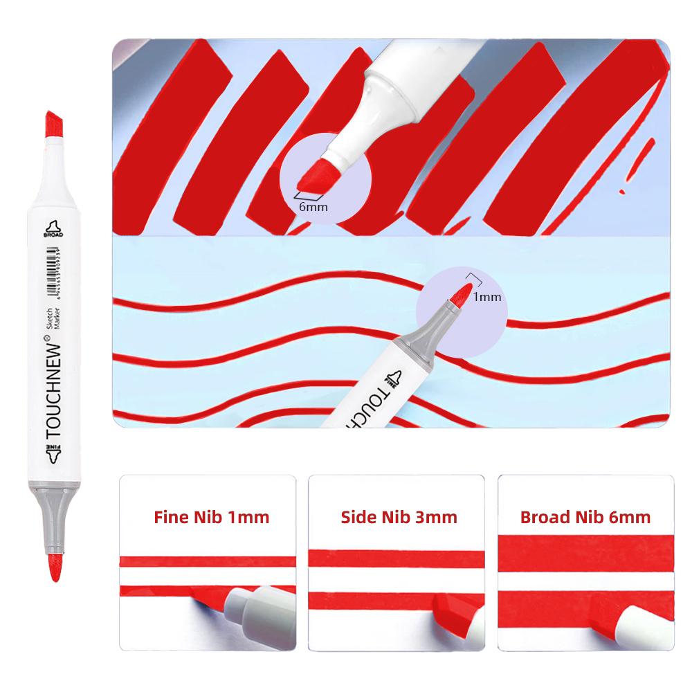 TOUCHNEW 40/60/80/168 Цветов Набор Спиртовых Маркеров COPIC Маркеры для Рисования Двусторонний Наконечник Перманентные Маркеры для Эскизов Манга Принадлежности для Искусства