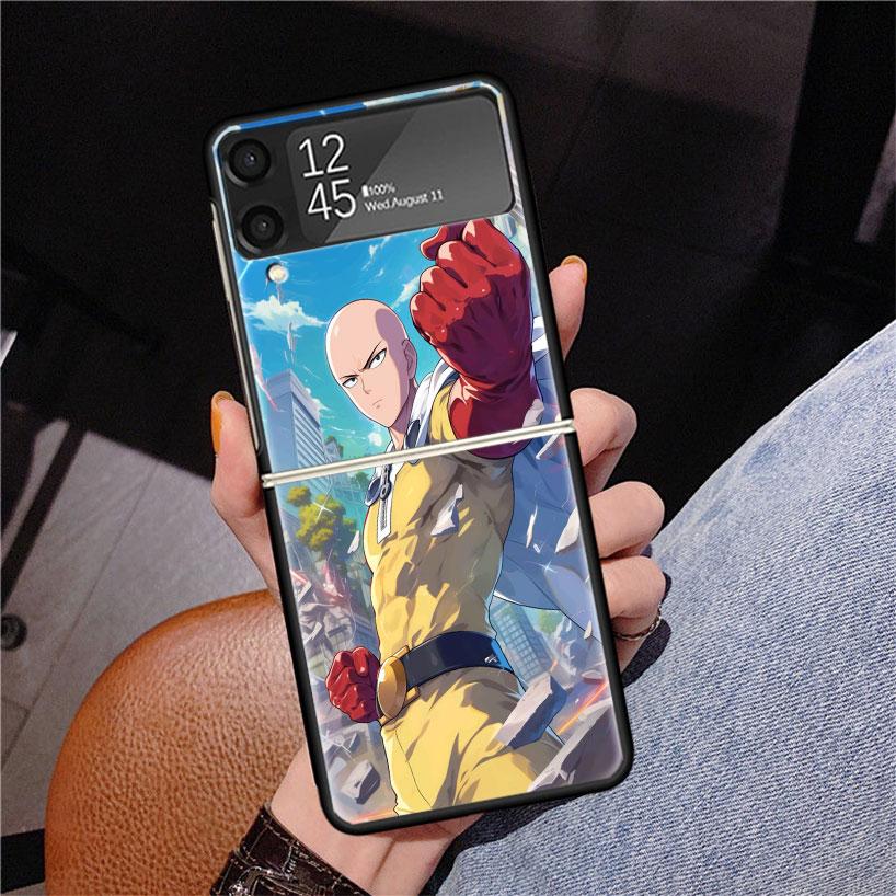 Чехол для телефона One P-Punch-Man Saitama King для Samsung Z Flip 7 6 5 4 3 Galaxy ZFlip7 ZFlip6 ZFlip5 ZFlip4 ZFlip3 5G Печатный чехол
