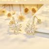 Snowflake Earrings Crystal Flower Earrings Temperament Fashionable Simple Zircon Earrings