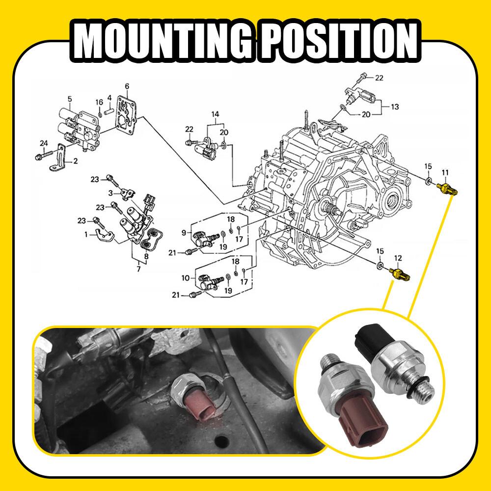 2 шт. Датчики давления трансмиссии 28600-P7W-003, 28600-P7Z-003 Для Honda Acura