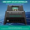 Контроллер заряда от солнечной батареи 100A MPPT ЖК-дисплей Регулятор солнечной батареи 12/24/36/48В с двойным USB-портом для зарядки 7 режимов