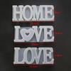 1 шт. 3D Форма Сердца HOME LOVE Силиконовая Форма Буквы Гипс Форма для Свечи DIY Украшение Дома Инструмент для Изготовления Украшений