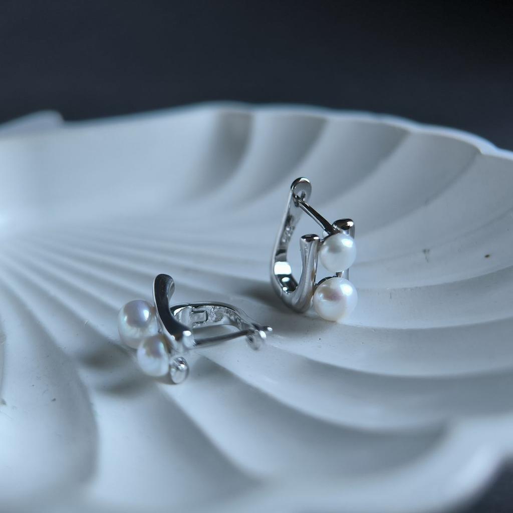 Серебряные серьги с натуральным жемчугом 4.75ct (2184416)