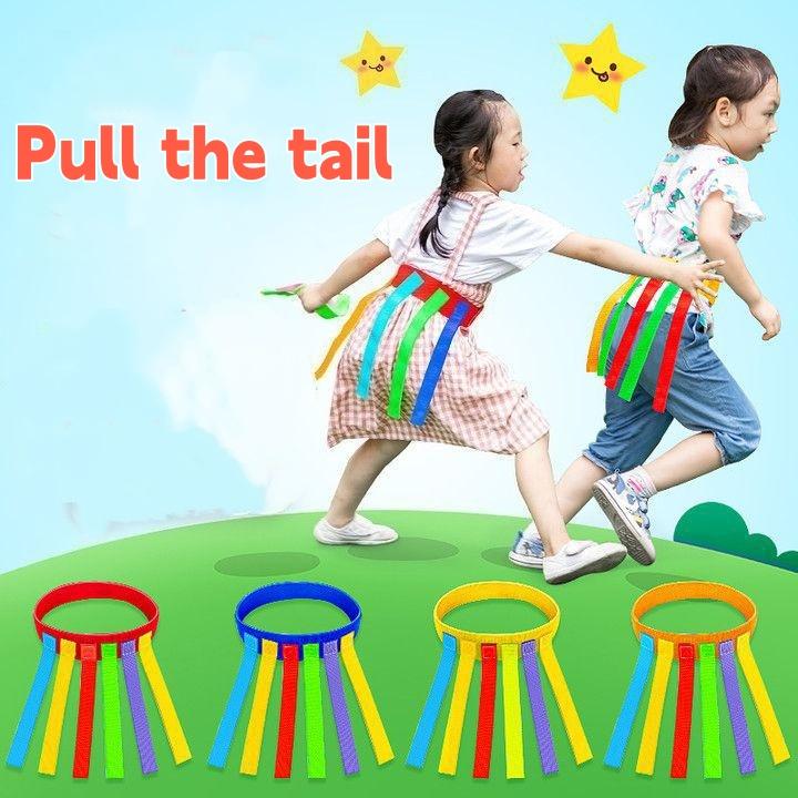 3Pcs Children Outdoor Funny Game Toy Belt For Kindergarten Kids Catching Tail Training Equipment Teamwork Game Toys For Children