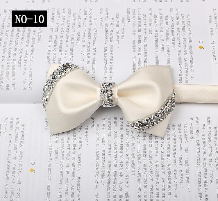 Липкий бриллиантовый галстук-бабочка мужской однотонный бордовый свадебный жених банкетный ведущий атласный галстук-бабочка