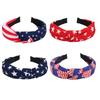 Red White And Blue Headbands For Women Fourth Of July Hair Decors With American Flag Design Patriotic Accessory