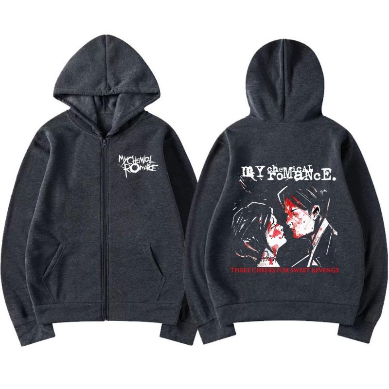 Рок-группа My Chemical Romance Mcr Dead Толстовка на молнии Черный Парад Панк Эмо Толстовка на молнии Мужская мода Винтаж Хип-Хоп Толстовки