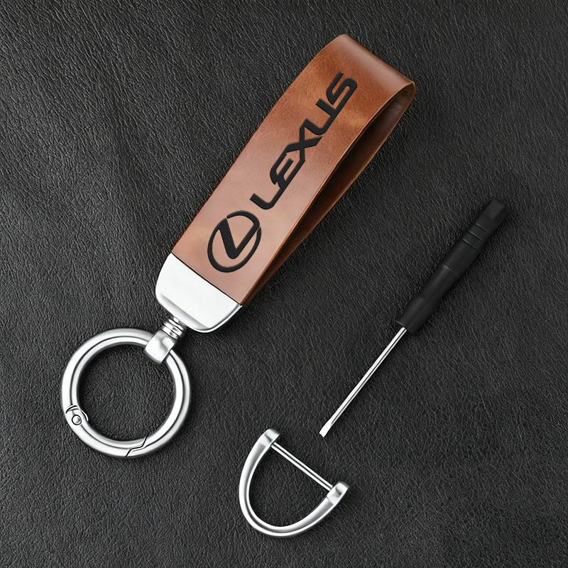 2026 Hot Interior Stickers Car Emblem Keychain Leather Keyring Pendant Gift For Lexus RX300 IS200 IS250 ES350 Ct200h UX250h NX30