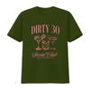 Dirty 30 Party T Shirt for Women 30th Birthday Social Club Cocktail Design Aged to Perfection  vintage Washed Soft Unisex