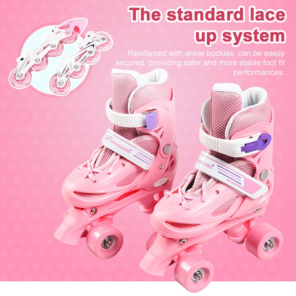 Breathable Skating Shoes Kids Beginner Roller Skating Shoes Stable Children Skates Adjustable Szie