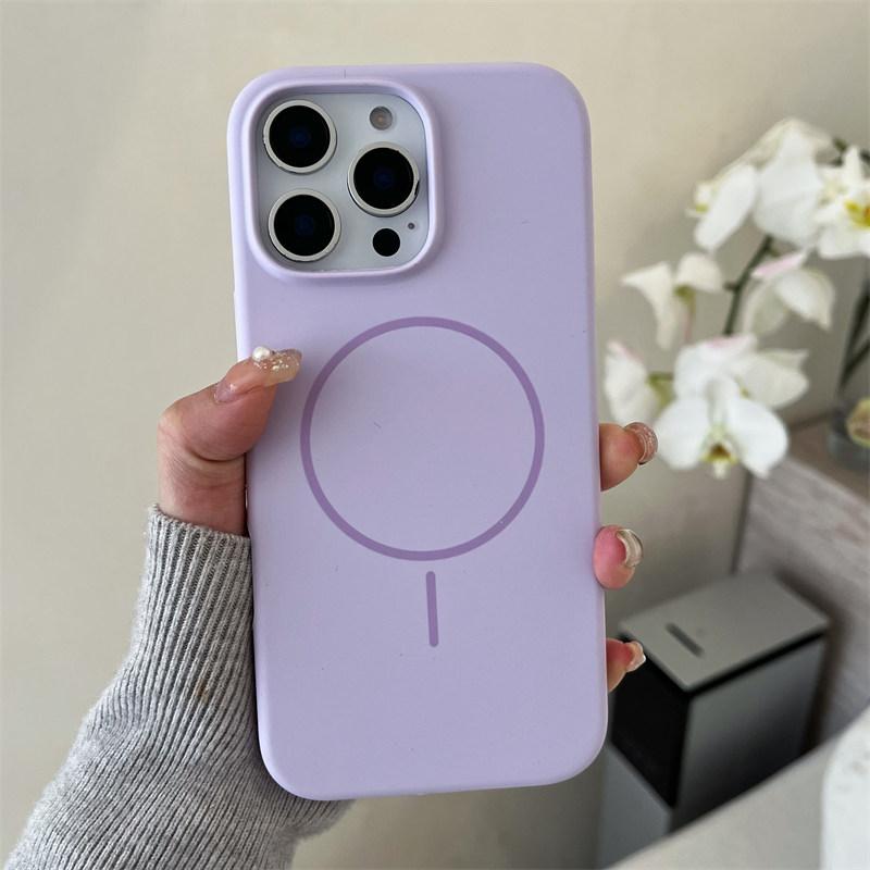 Роскошный жидкий силикон для Magsafe Чехол для iPhone 16 15 14 13 12 11 Pro Max Plus Магнитный беспроводной зарядный противоударный мягкий чехол