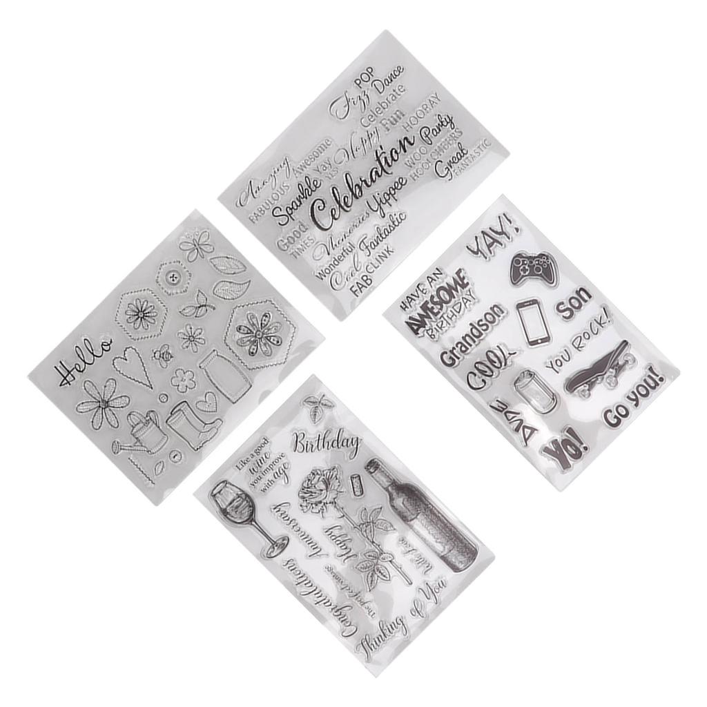 4 шт. прозрачные штампы прозрачные безопасные принадлежности для изготовления карточек для фотоальбомов