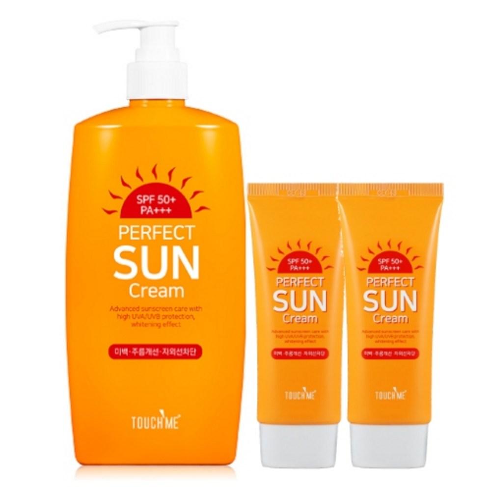 Touch Me Perfect Sun Cream Tone-up Whitening Cream Large Capacity: 1 X 500ml + 2 X 60ml, {AA1} 1 X 500ml + 2 X 60ml