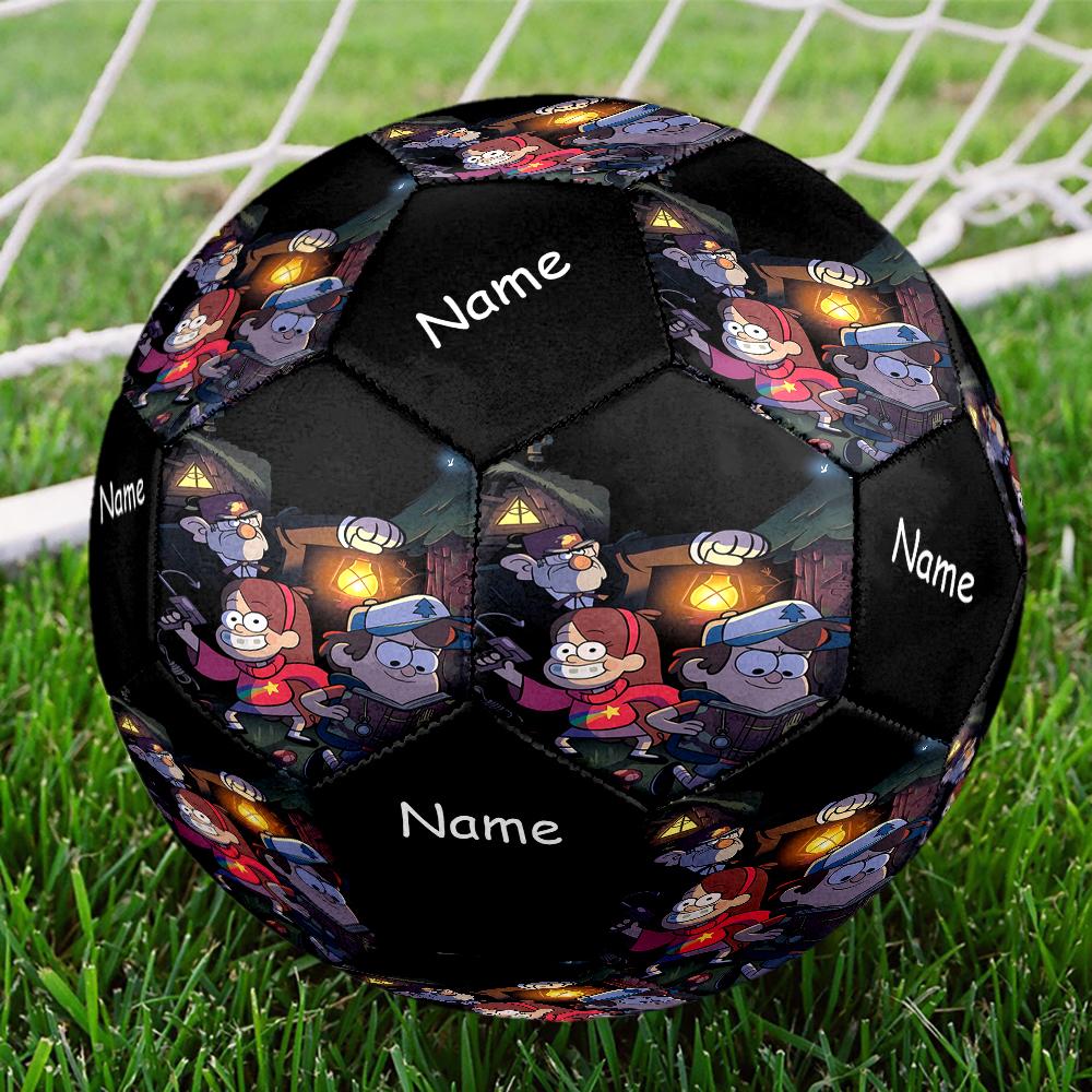 Custom Name Gravity Falls Theme Size 5 Soccer Ball, Suitable for Both Indoor and Outdoor Matches, a Gift Suitable for Everyone.