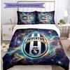 Juventus FC С принтом 3 шт. Комплект постельного белья Мягкий, приятный для кожи, стирающийся Пододеяльник и Наволочки Комплект Для всех сезонов Спальня