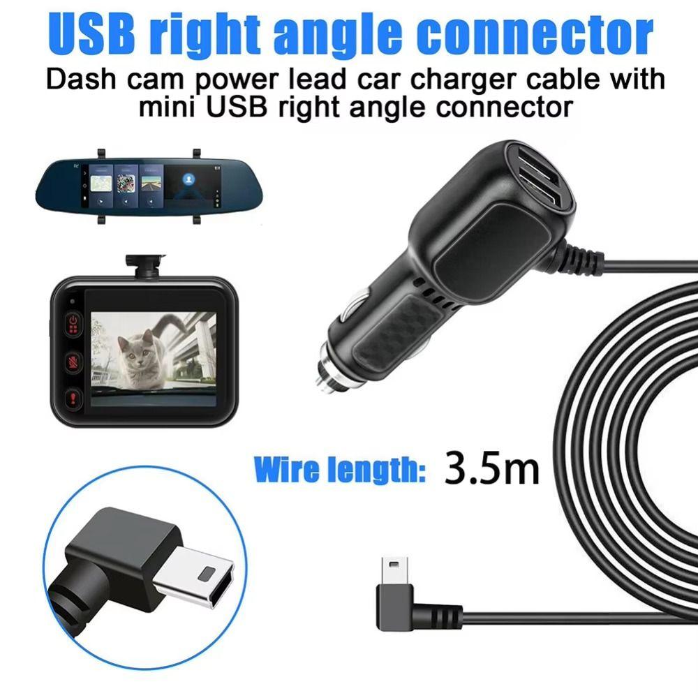 Зарядное устройство для видеорегистратора Type-C Mini-USB 12В/24В Входной адаптер питания для автомобиля Автоаксессуары