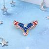 Мемориальная коллекция Патриота: Эмалевый значок «Белоголовый орлан и американский флаг» для рюкзака или одежды